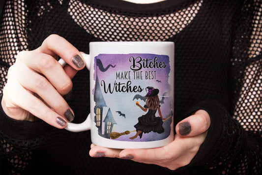Bitches make the best Witches Halloween tea coffee mug cup birthday present Christmas gift