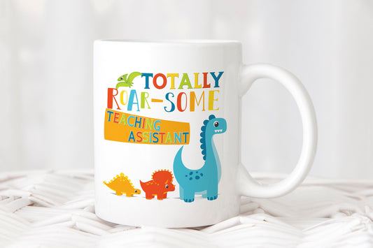 Personalised Mug | Roar-Some Best Teacher Teaching Assistant Gift | Hot Choclate Tea Coffee | Christmas Gift Birthday Present |
