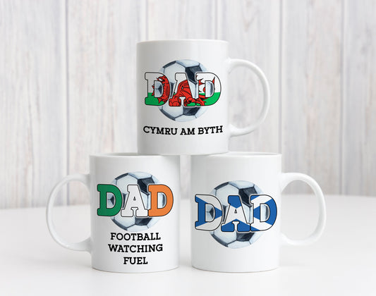 Personalised Customised Mug Father’s Day Football Crazy Scotland England Wales Ireland Tea Coffee Mug Cup Birthday Present Christmas Gift
