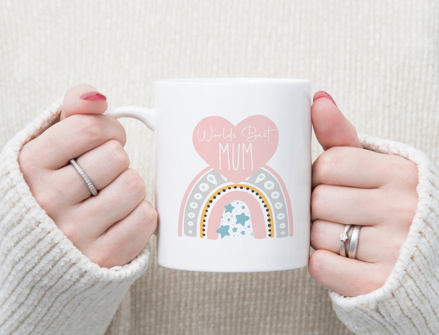 Worlds Best Mum Mug | Mum Mummy Mama Godmother Nana | Tea Coffee Mug Cup | Mother's Day Birthday Present Christmas Gift | Personalised |