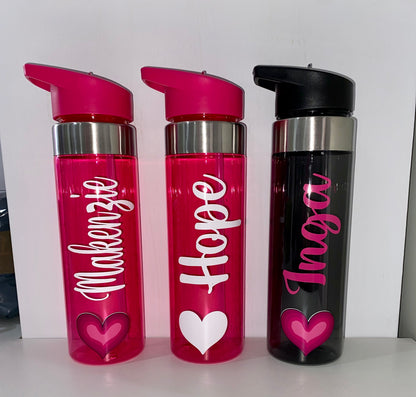 550ml Personalised Custom Water Bottle | Kids Water Bottle | Back to School Bottle | Sports Bottle | Heart Bottle | Gift For Her | Christmas