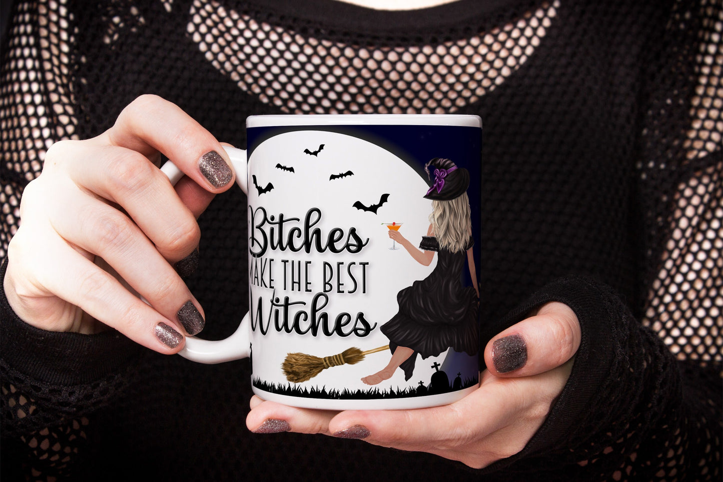 Bitches make the best Witches Halloween tea coffee mug cup birthday present Christmas gift