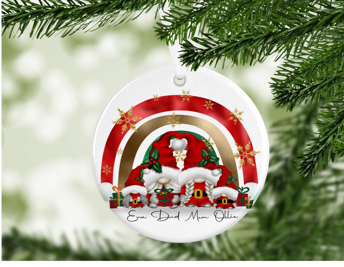 Gonk Gonks Christmas Personalised Kids Christmas Gift Present Keepsake Novelty Bauble Christmas Tree Xmas Couple Boyfriend Girlfriend Family