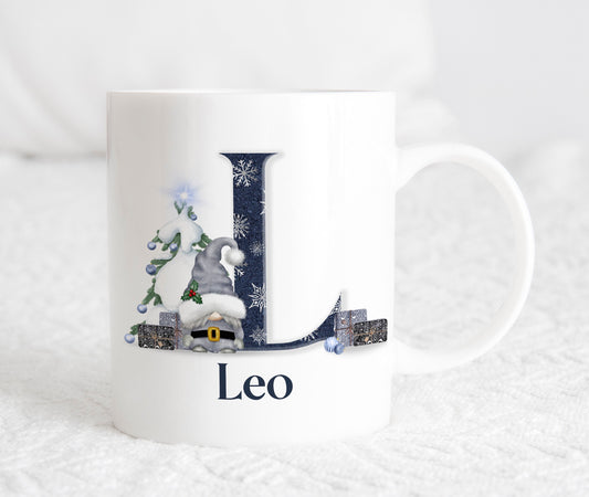 Christmas Personalised Gonk Gonks Blue Grey Son Boyfriend Husband Kids Friend Mug Cup Gift Present Tea Coffee Eve Gift Stocking Filler