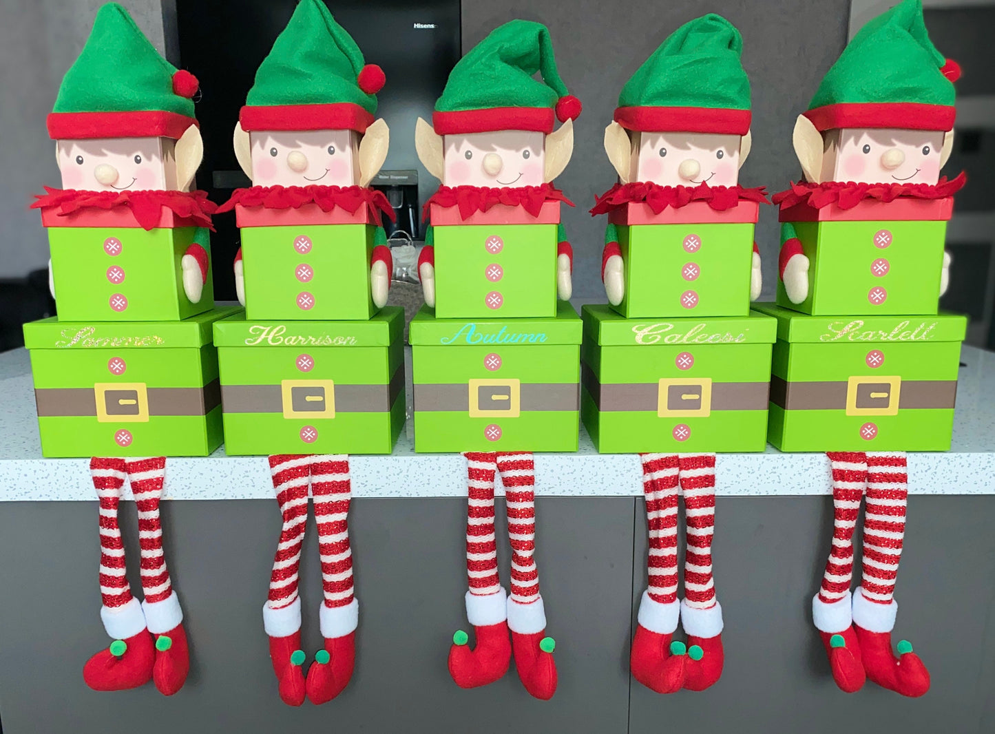 Christmas Eve Box Personalised Stacking Christmas Gift Boxes With Legs Santa, Elf, Snowman, Christmas Present, Christmas Gift Box