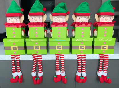 Christmas Eve Box Personalised Stacking Christmas Gift Boxes With Legs Santa, Elf, Snowman, Christmas Present, Christmas Gift Box