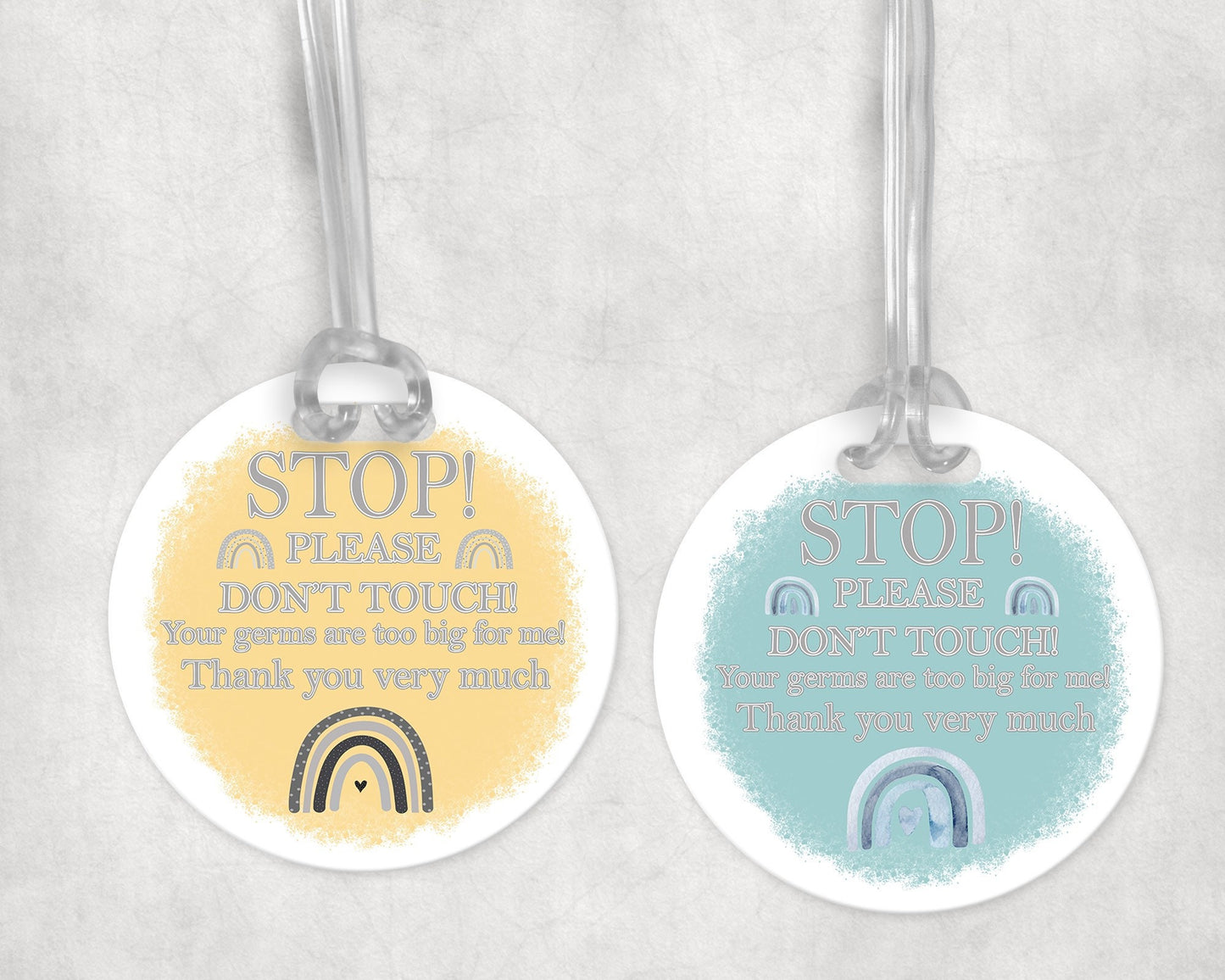 Baby Pram Car Seat Charm, Don’t Touch Please Your Germs Are Too Big For Me Thank You Baby Sign | Newborn Baby Baby Shower Present