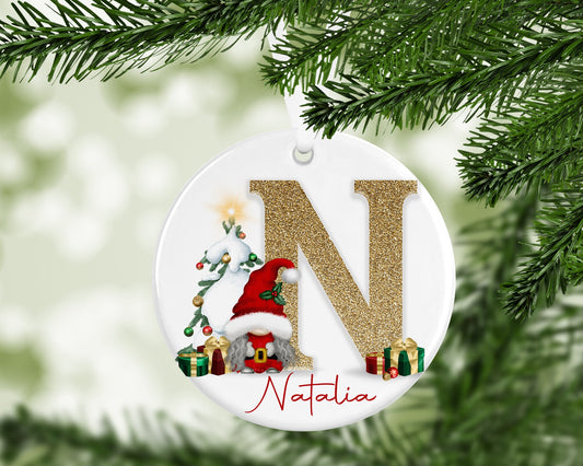 Gonk Gonks Christmas Personalised Gold Kids Christmas Gift Present Keepsake Novelty Bauble Tree Xmas Son Brother Boyfriend Dad Daughter