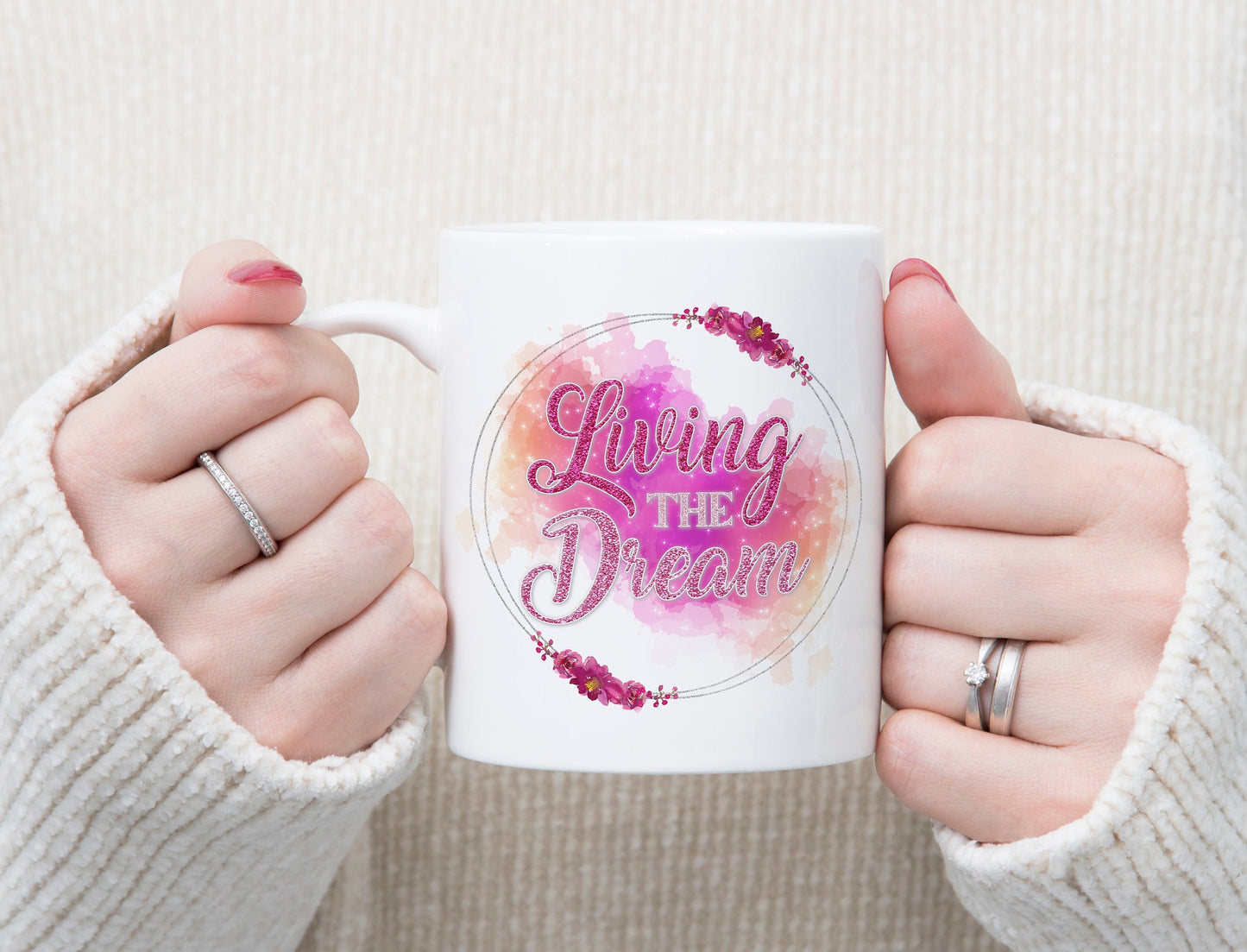 Personalised Living The Dream Rude Funny Mug Present Birthday Gift For Her Mum Friend Sister Cup Christmas Present