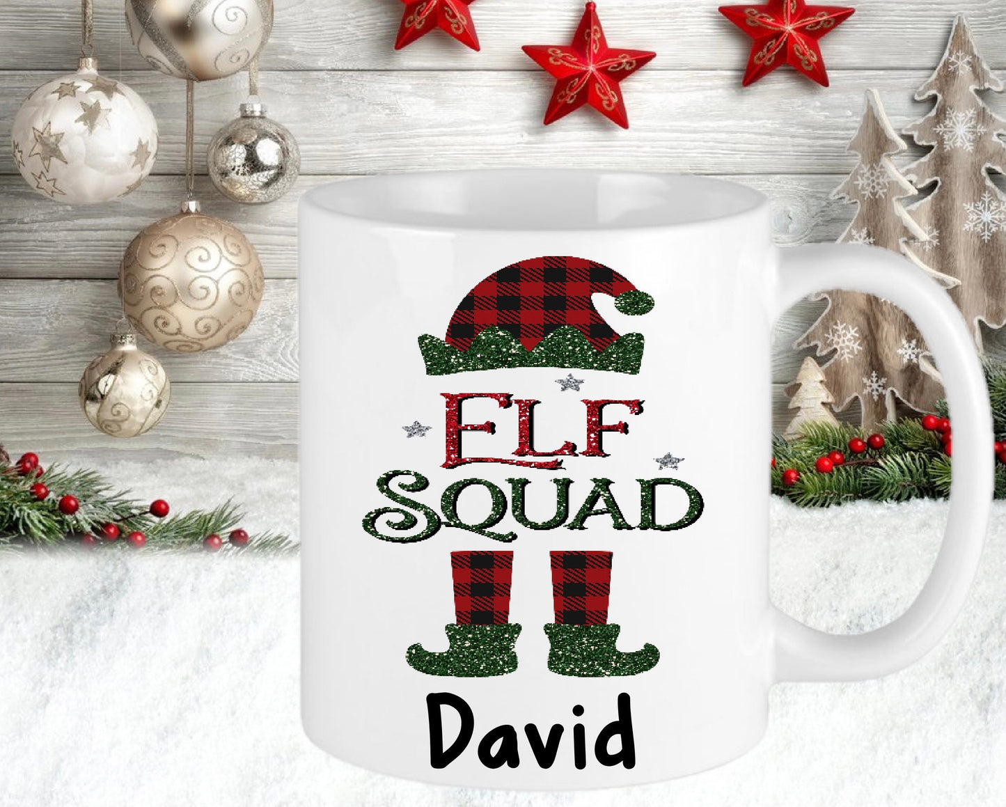 Christmas Personalised Elf Sqaud Mug Cup Secret Santa Present Gift For Her Him Kids Keepsake Novelty Xmas Eve Stocking Filler