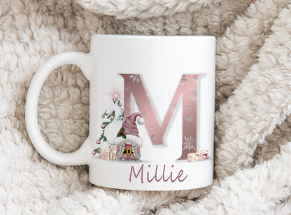 Christmas Personalised Gonk Gonks Pink Girlfriend Kids Daughter Mum Wife Friend Mug Cup Gift Present Tea Coffee Eve Gift Stocking Filler