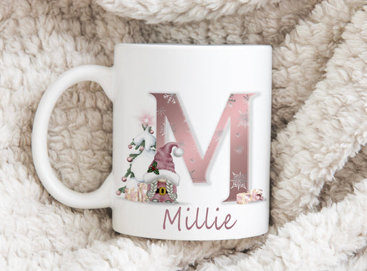Christmas Personalised Gonk Gonks Pink Girlfriend Kids Daughter Mum Wife Friend Mug Cup Gift Present Tea Coffee Eve Gift Stocking Filler