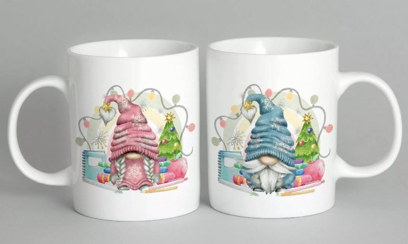 Christmas Mug Personalised Gonk Gonks Gnome Teacher Teaching Assistant Lecturer Cup Gift Present Christmas Eve Box Gift Stocking Filler