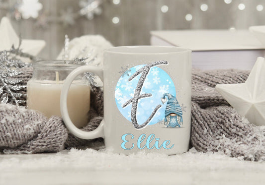Christmas Personalised Gonk Gonks Blue Girlfriend Boyfriend Kids Son Daughter Mum Dad Mug Cup Gift Present Eve Gift Stocking Filler