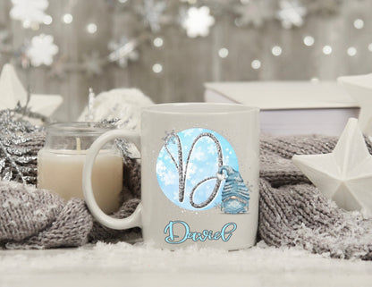 Christmas Personalised Gonk Gonks Blue Girlfriend Boyfriend Kids Son Daughter Mum Dad Mug Cup Gift Present Eve Gift Stocking Filler