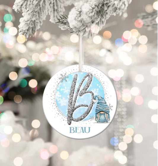 Gonk Gonks Christmas Personalised Blue Kids Christmas Gift Present Keepsake Novelty Bauble Tree Xmas Son Mum Girlfriend Dad Daughter Nephew