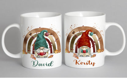 Christmas Personalised Gonk Gonks Autumn Hot Chocolate Kids Son Daughter Mum Dad Mug Cup Gift Present Tea Coffee Eve Gift Stocking Filler