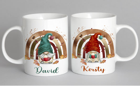 Christmas Personalised Gonk Gonks Autumn Hot Chocolate Kids Son Daughter Mum Dad Mug Cup Gift Present Tea Coffee Eve Gift Stocking Filler