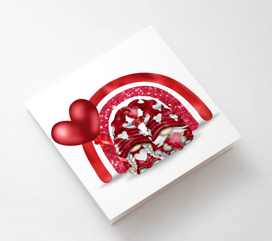 Personalised Birthday Valentine's Love Couple Boyfriend Husband Wife Red Fiancé Fiancée Friend Girlfriend Gonk Gonks Card Keepsake