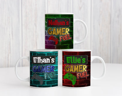 Gamer Fuel Mug Cup Personalised Customised Birthday Gift Son Christmas Valentine’s Day Girlfriend Boyfriend Sister Brother Friend Mum Dad