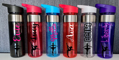 550ml Personalised Custom Water Bottle Kids Water Bottle School Bottle Ballet Dancer Gymnastics  Gymnastic Dancer Sports Bottle Gift For Her