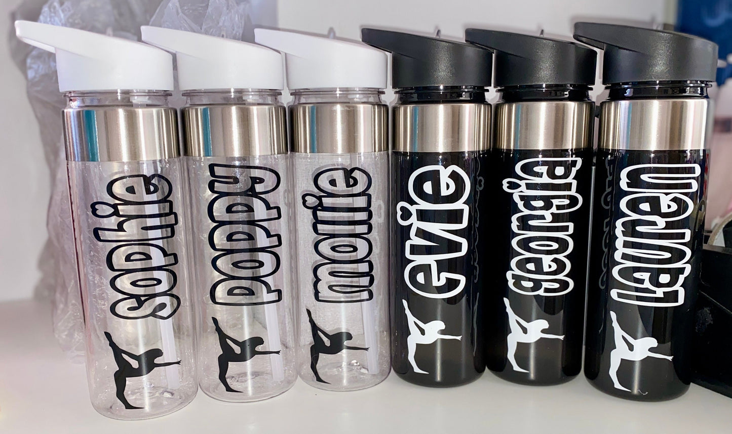 550ml Personalised Custom Water Bottle Kids Water Bottle School Bottle Ballet Dancer Gymnastics  Gymnastic Dancer Sports Bottle Gift For Her
