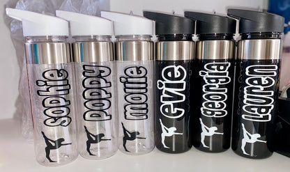550ml Personalised Custom Water Bottle Kids Water Bottle School Bottle Gymnastics Gymnastic Dancer Sports Bottle Gift For Her