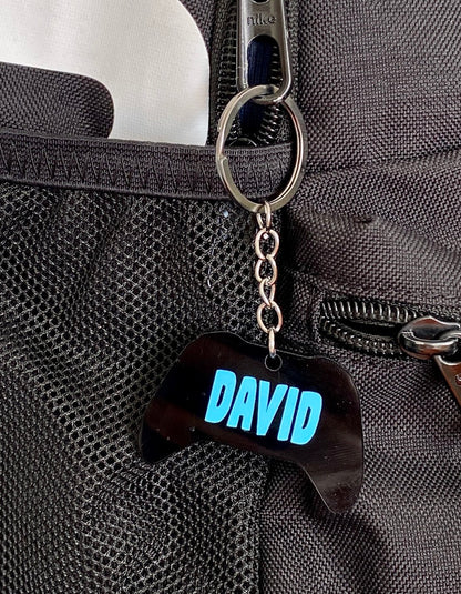 Personalised Gamer Boys Girls Kids Bag Tag Charm Keychain Keyring School Bag Back to School Name Tag Party Bag Filler