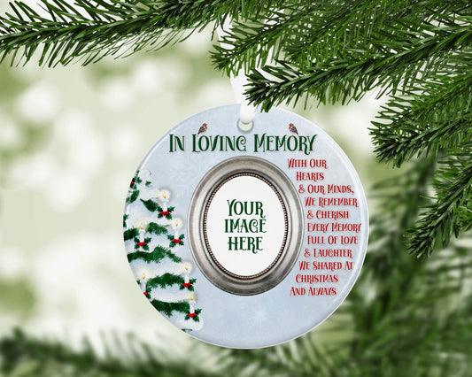 Memory In Heaven Christmas Personalised Photo Dad Mum Son Daughter Dog Christmas Gift Present Keepsake Novelty Bauble Christmas Tree Xmas