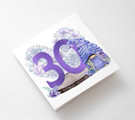 Personalised 16th 18th 21st 30th Birthday Wife Mum Sister Daughter Niece Purple Fiancée Friend Girlfriend Gonk Gonks Greeting Card Keepsake