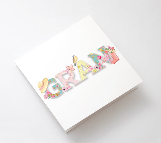 Personalised Birthday Christmas Gran Grannie Granny Nan Nana Nannie Nanny Greeting Card Keepsake