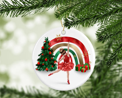 Ballerina Ballet Dancer Personalised Kids Daughter Christmas Tree Bauble Decoration Ornament Keepsake Plaque Personalised Custom Gift