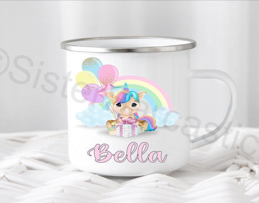 Personalised Unicorn Christmas Birthday Mug Cup Kids Daughter Sister Friend Niece Granddaughter Keepsake Gift Present