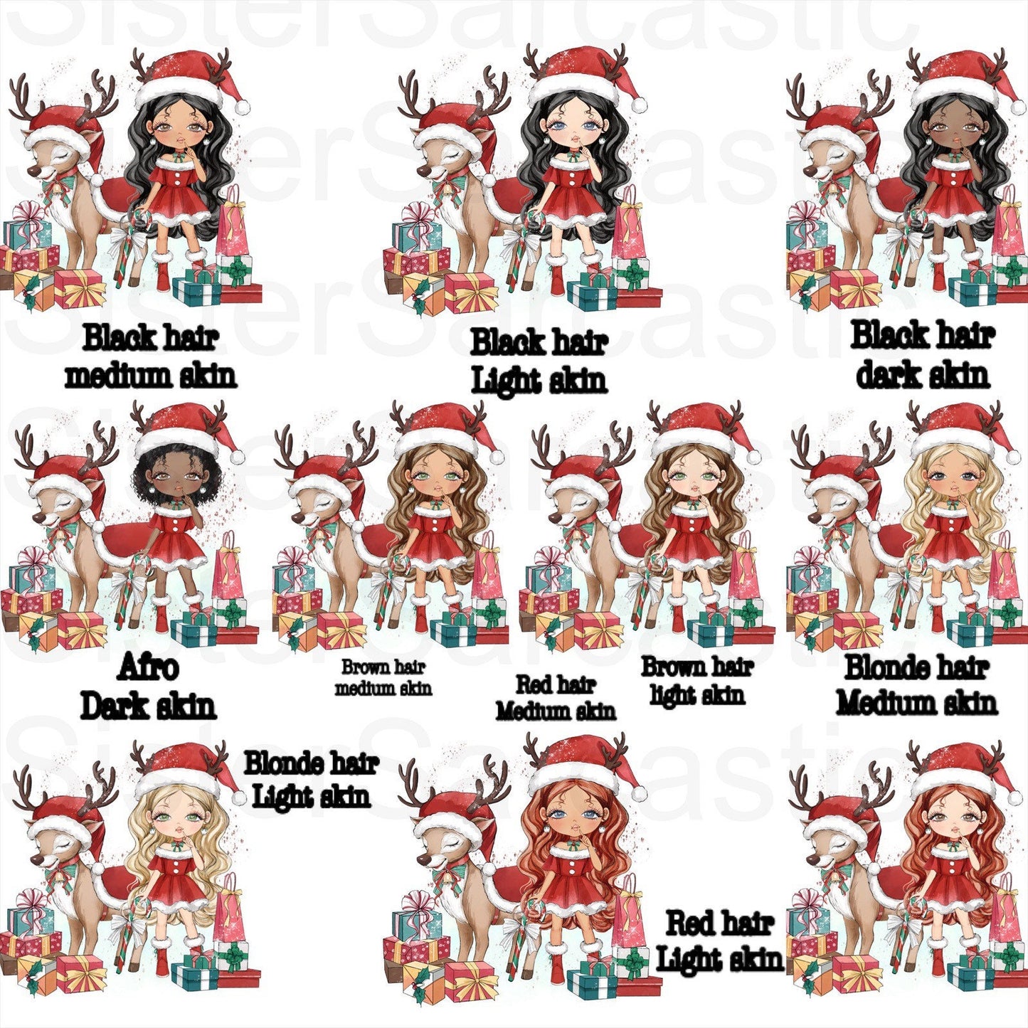 Personalised Christmas Greeting Card Kids Daughter Niece Granddaughter Mum Gran Stocking Filler Christmas Eve Box Keepsake Gift