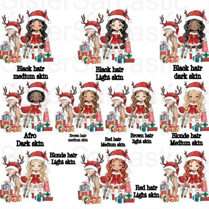 Personalised Christmas Greeting Card Kids Daughter Niece Granddaughter Mum Gran Stocking Filler Christmas Eve Box Keepsake Gift