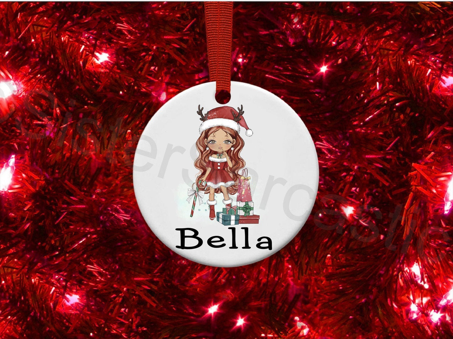 Personalised Christmas Tree Ornament Decoration Kids Daughter Granddaughter Niece Sister Mum Stocking Filler Christmas Eve Box Keepsake Gift