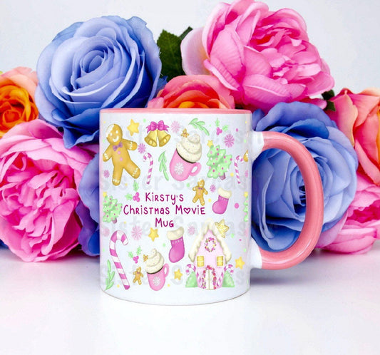 Personalised Christmas Movie Mug Cup Kids Daughter Mum Gran Sister Friend Niece Granddaughter Nana Keepsake Gift Present
