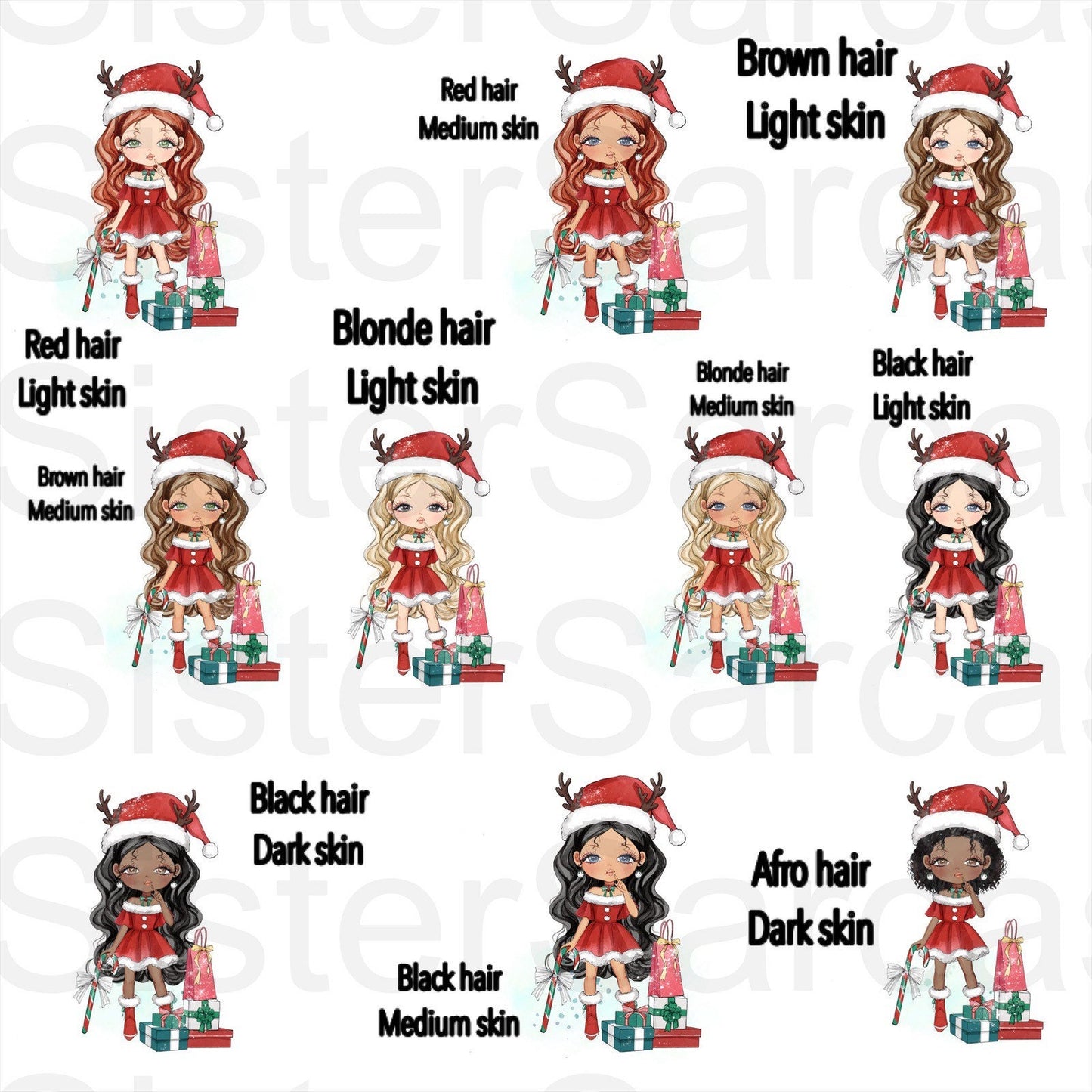Personalised Christmas Greeting Card Kids Daughter Niece Granddaughter Mum Gran Stocking Filler Christmas Eve Box Keepsake Gift