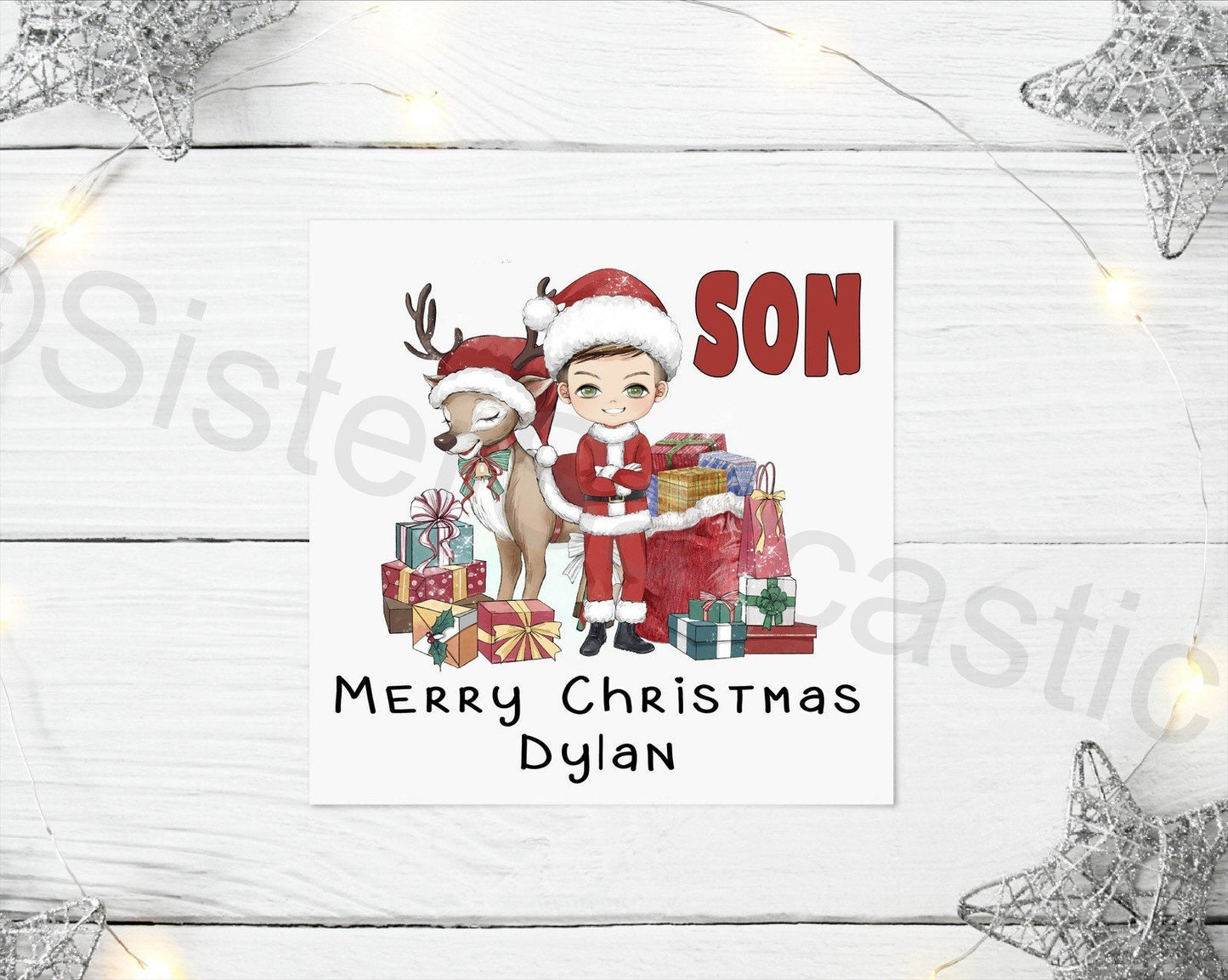 Personalised Christmas Greeting Card Kids Son Nephew Grandson Cousin Friend Stocking Filler Christmas Eve Box Keepsake Gift
