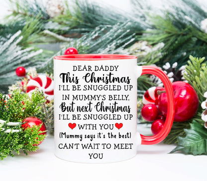 Daddy to be Birthday Christmas Father’s Day from bump present gift personalised with your scan photo mug cup keepsake
