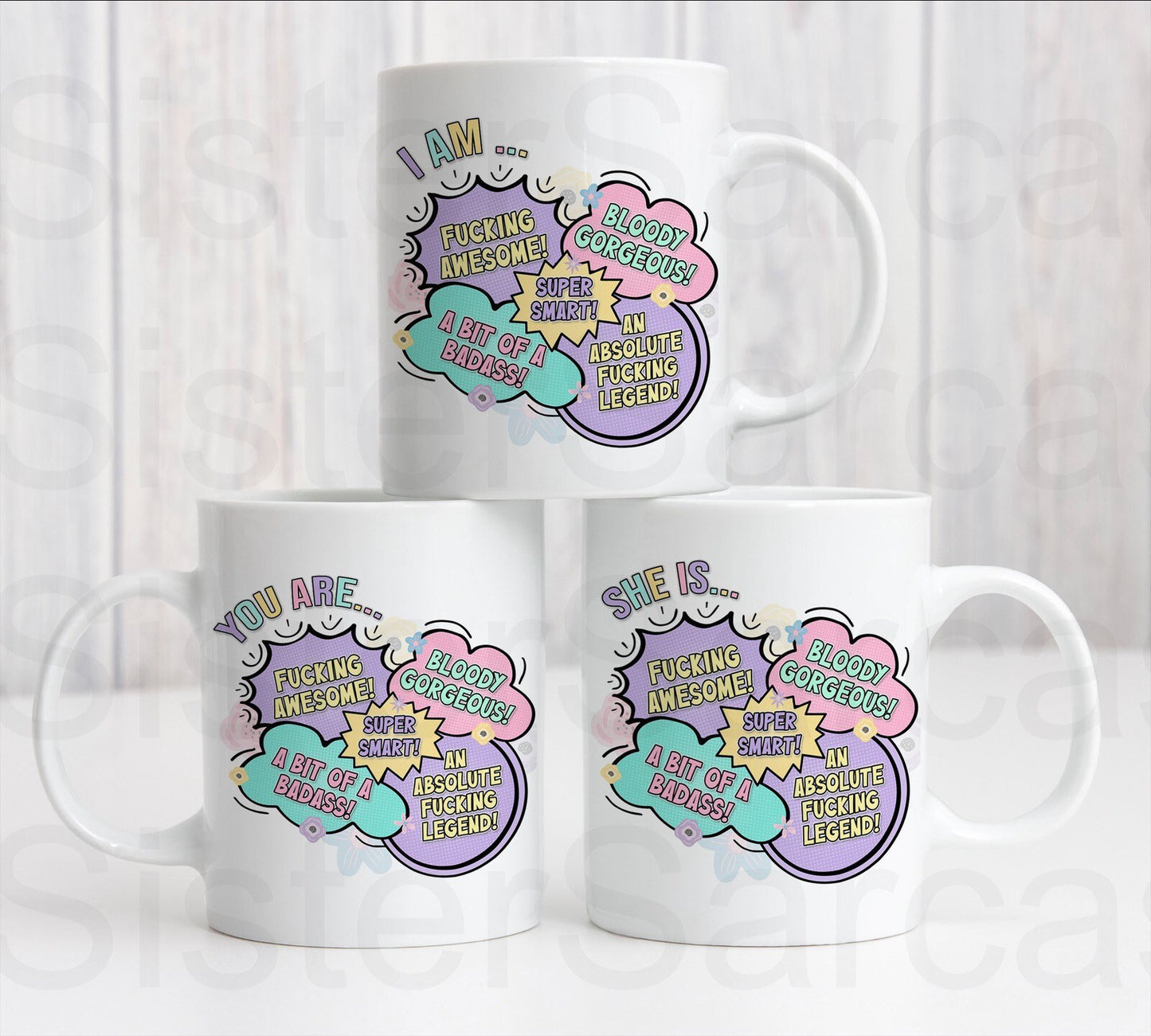 Personalised Rude Affirmation Motivation Cup Mug Daughter Mum Gran Sister Friend Nana Keepsake Gift Present