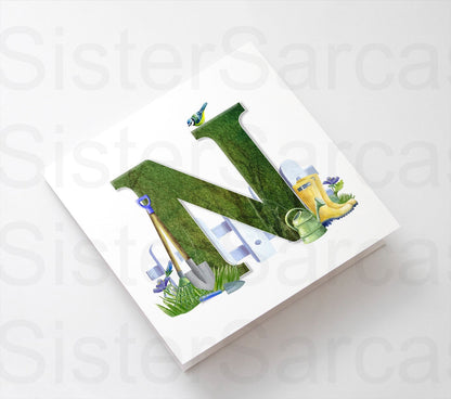 Gardening Green Finger Personalised Birthday Father’s Day Dad Stepdad Grandad Mummy Greeting Card Keepsake