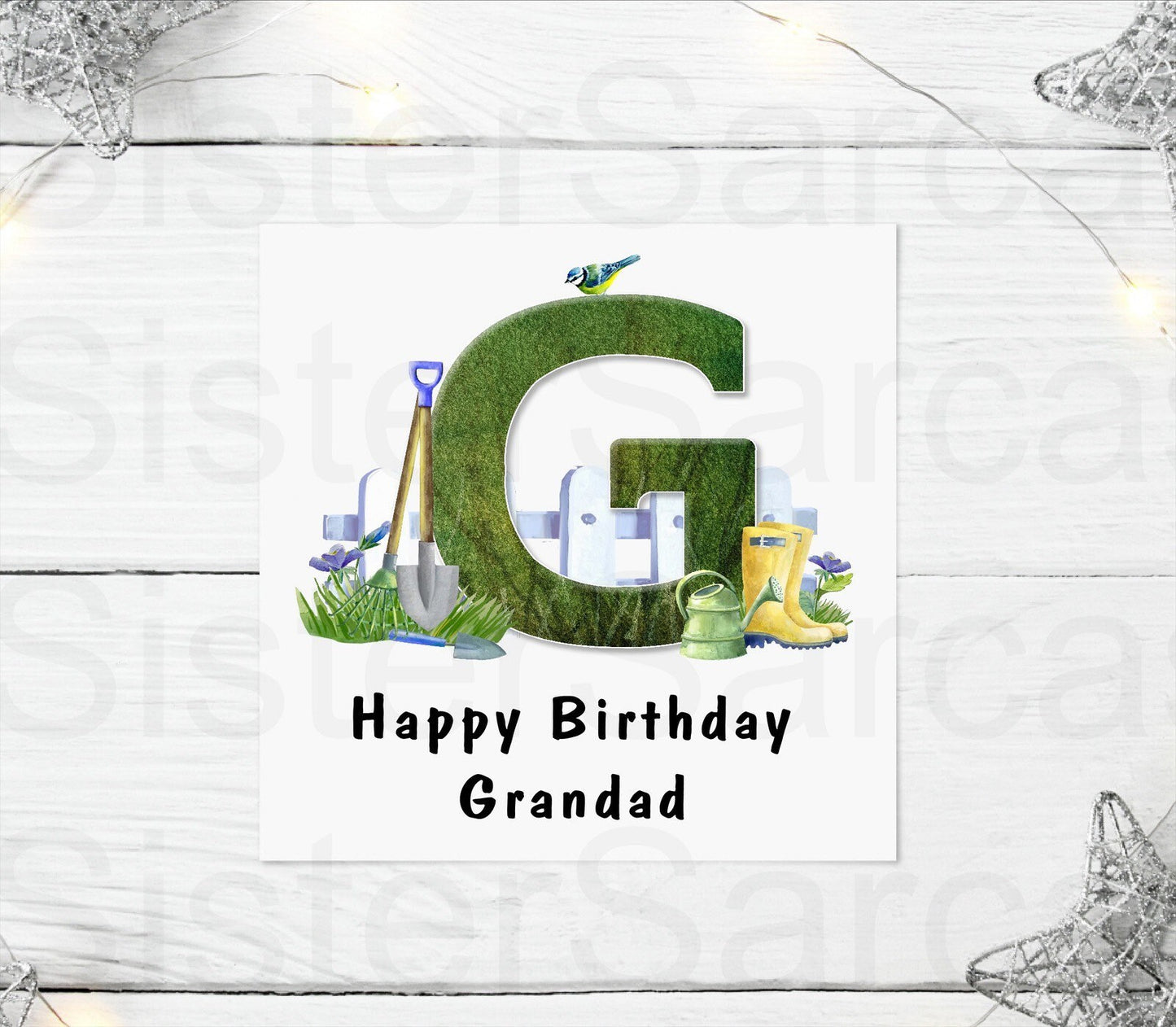 Gardening Green Finger Personalised Birthday Father’s Day Dad Stepdad Grandad Mummy Greeting Card Keepsake