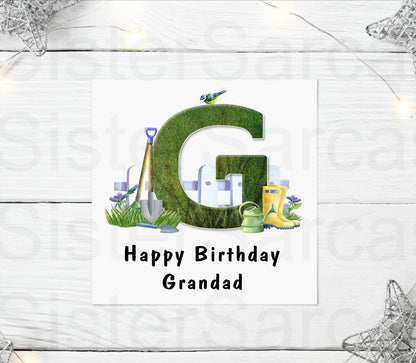 Gardening Green Finger Personalised Birthday Father’s Day Dad Stepdad Grandad Mummy Greeting Card Keepsake