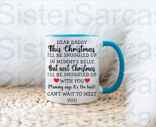 Daddy to be Birthday Christmas Father’s Day from bump present gift Birthday personalised with your scan photo mug cup keepsake