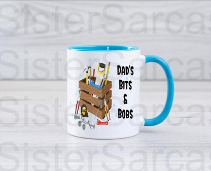 Dad Daddy Fathers Day Tools Joiner Construction Saw Hammer Tape Measure Screwdriver Gift Mug Personalised Gift Present Birthday Christmas