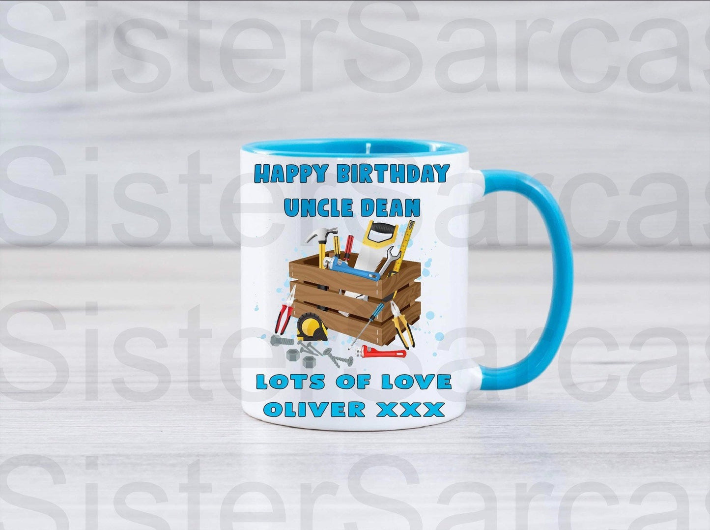 Uncle Brother Boyfriend Birthday Christmas Fathers Day Tools Joiner Construction Saw Hammer Tape Measure Screwdriver Mug Personalised Gift