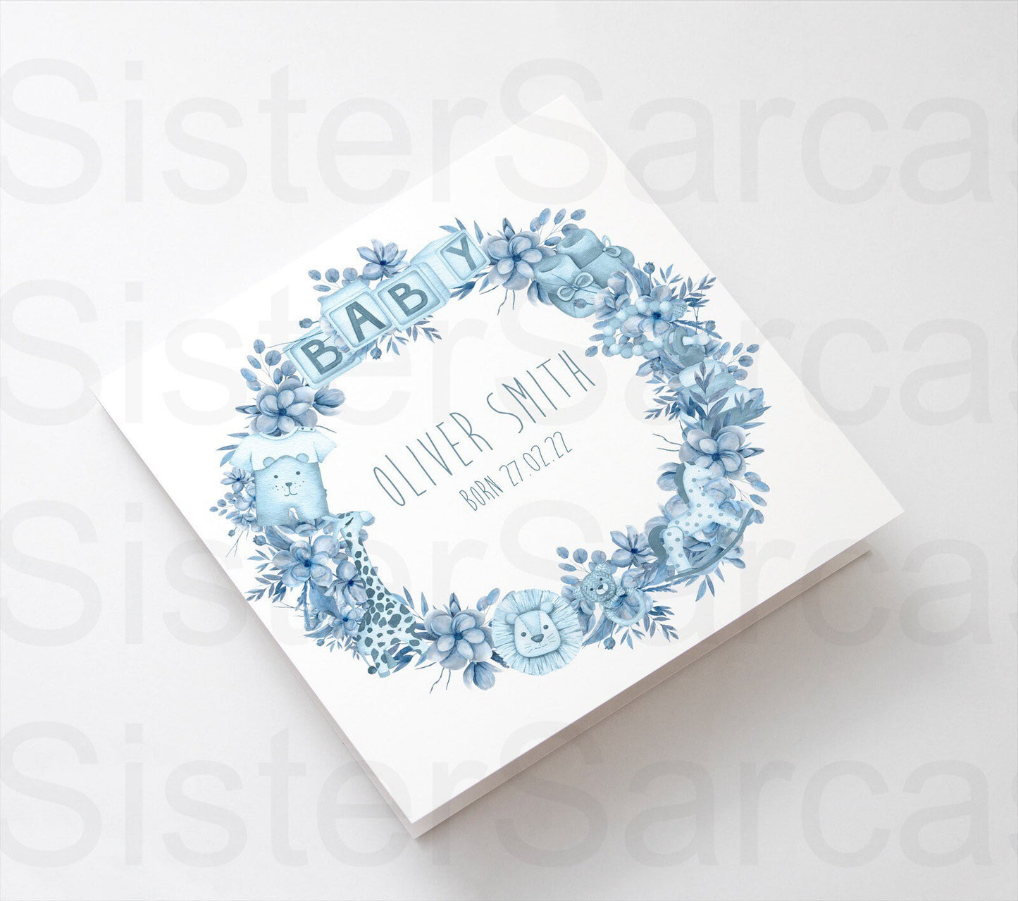 Personalised New Baby Card, Baby Boy Card, Baby Girl Card, Welcome to the World Greeting Card Personalised Gift
