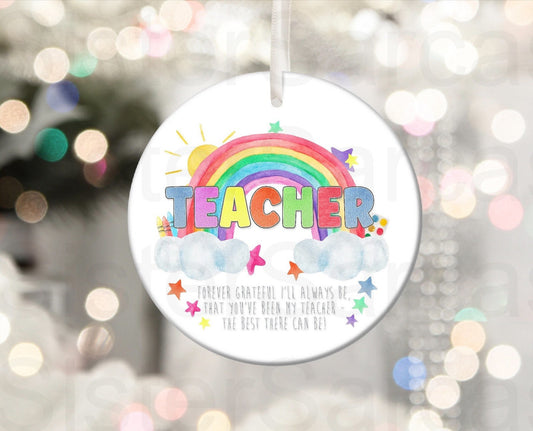 Personalised Teacher Gift, Preschool Teacher, Playgroup Teacher, Leaver Gift, Nursery Teacher Gift - Plaque Christmas Bauble Keepsake