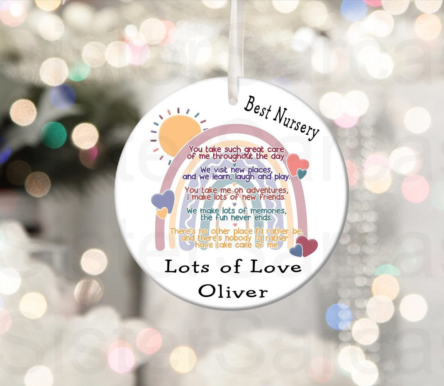 Personalised Childminder Gift, Preschool, Nursery, Playgroup Teacher, Leaver Gift, Teacher Gift, - Plaque Christmas Bauble Gift Keepsake